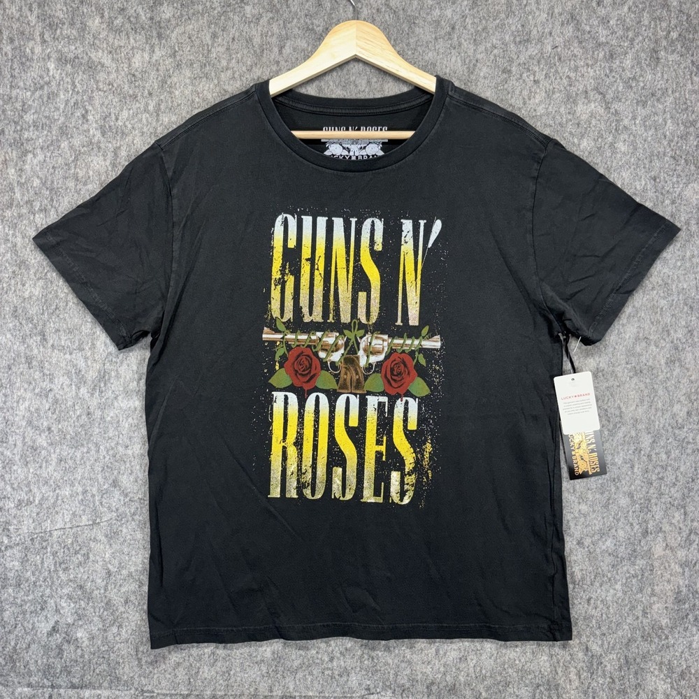 Guns N Roses Lucky Brand T-Shirt Women's Medium Short Sleeve Band‎ Tee New